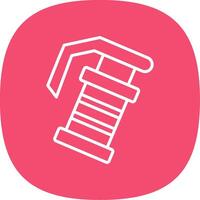 Grenade Line Curve Icon Design vector