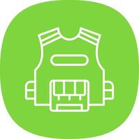 Vest Line Curve Icon Design vector