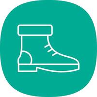 Boot Line Curve Icon Design vector