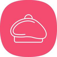 Beret Line Curve Icon Design vector