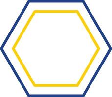 Hexagon Line Two Colour Icon Design vector