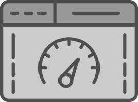 Speed Test Line Filled Greyscale Icon Design vector