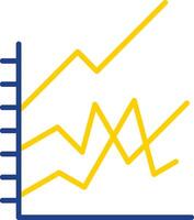 Line Two Colour Multi Circle Graph Line Two Colour Icon Design vector