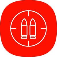 Ammo Line Curve Icon Design vector