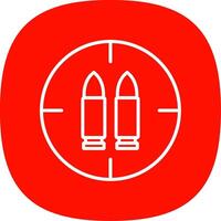 Ammo Line Curve Icon Design vector