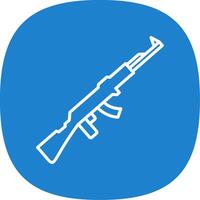 Gun Line Curve Icon Design vector