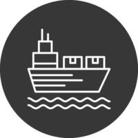 Shipping Line Inverted Icon Design vector