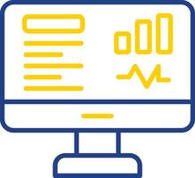 Dashboard Line Two Colour Icon Design vector