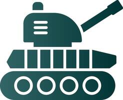 tanque glifo degradado icono vector