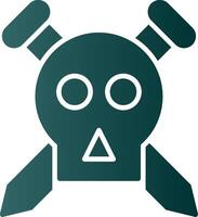 Skull Glyph Gradient Icon vector