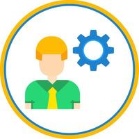 Engineering Flat Circle Icon vector