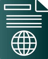 Document Glyph Gradient Icon vector