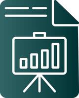 Presentation Glyph Gradient Icon vector