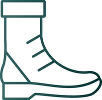 Boot Line Gradient Icon vector