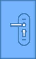 Locksmith Line Filled Blue Icon vector