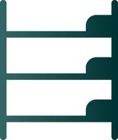 Bunk Bed Glyph Gradient Icon vector