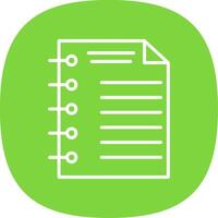 Note Page Line Curve Icon Design vector