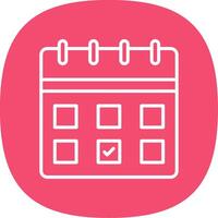 Planner Line Curve Icon Design vector