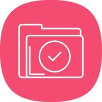 Folder Line Curve Icon Design vector