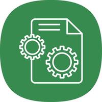 Settings Line Curve Icon Design vector