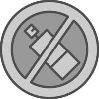 No Aerosol Line Filled Greyscale Icon Design vector