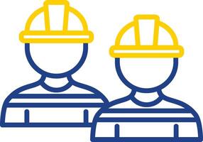 Engineering Team Line Two Colour Icon Design vector