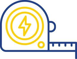 Measure Tap Line Two Colour Icon Design vector