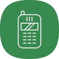 Telephone Line Curve Icon Design vector