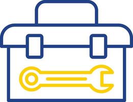 Tool Box Line Two Colour Icon Design vector