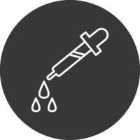 Dropper Line Inverted Icon Design vector