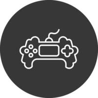 Game Line Inverted Icon Design vector