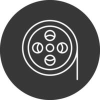 Reel Line Inverted Icon Design vector