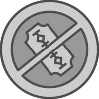 No Blade Line Filled Greyscale Icon Design vector