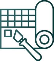 Cutting Mat Line Gradient Icon vector