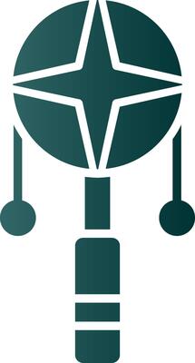 Spin Drum Glyph Gradient Icon