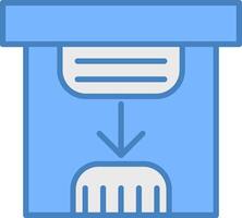 Save Line Filled Blue Icon vector