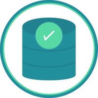 Database Flat Circle Icon vector