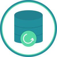 Database Backup Flat Circle Icon vector
