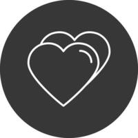 corazón línea invertido icono diseño vector