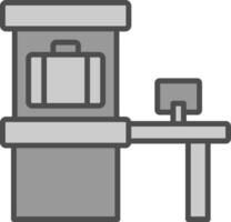 Scanner Line Filled Greyscale Icon Design vector