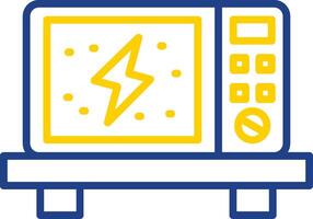 Microwave Line Two Colour Icon Design vector