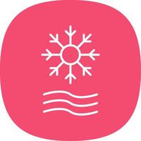 Defrost Line Curve Icon Design vector