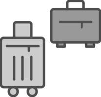 Bags Line Filled Greyscale Icon Design vector