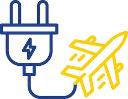 Electric Transport Line Two Colour Icon Design vector