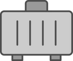 Suitcase Line Filled Greyscale Icon Design vector
