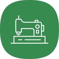 Sewing Machine Line Curve Icon Design vector