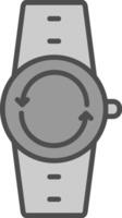 Synchronize Line Filled Greyscale Icon Design vector