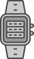 Server Line Filled Greyscale Icon Design vector