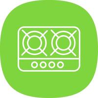 Hob Line Curve Icon Design vector