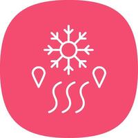 Defrosting Line Curve Icon Design vector